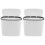 2Pcs Compact Plastic Trash Container White for Office Bathroom Bedroom 4