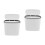 2Pcs Compact Plastic Trash Container White for Office Bathroom Bedroom 6