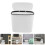 2Pcs Compact Plastic Trash Container White for Office Bathroom Bedroom 10