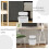2Pcs Compact Plastic Trash Container White for Office Bathroom Bedroom 11
