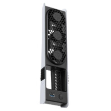 For PS5 Slim/Pro Cooling Fan with LED Light Quiet and Efficient Cooling System Cooler 3 Fan Speeds USB 3.0 Port for PS5