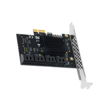 Scheda di Espansione PCIe A A 8 Porte, Adattatore Riser Moltiplicatore Controller PCI Express X1 A SATA3 per SSD/HDD per il Mining