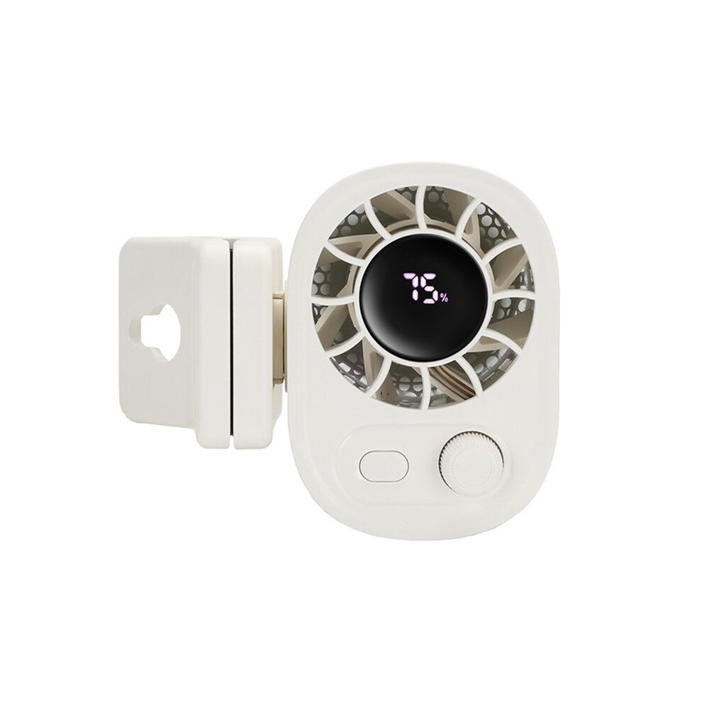 360 Rotation Car Clip Fan With Led Display,Car Clip Fans,Speeds Adjustable, Usb Rechargeable,Portable Clip Fan 6031444400631