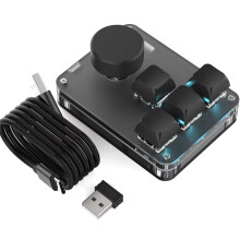 Tastiera di Programmazione Macro Macropad 2.4G USB C RGB Hot Swap Gaming Tastiera Personalizzata con Manopola 4 Tasti Multimedia