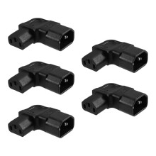 Adaptateur Secteur IEC 320 C14 Vers C13 3 Broches IEC 320 Mâle Vers Femelle, Convertisseur Secteur à Angle Gauche.