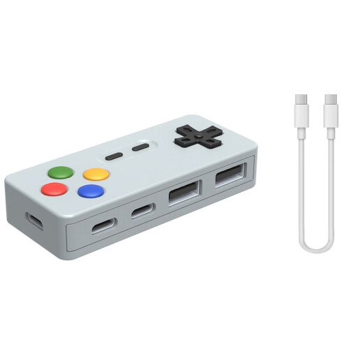4in1 Gamepad Modelling HUB Game Controller Computer USB Type-C Interface Adapter for Laptop PC Mouse Keyboards U-Disk