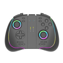 Wireless Joy-Pad Game Controller for /OLED/Lite with Programmable RGB Lights 6-Axis Gyro Turbo & Vibration