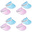 8Pièces Casquettes Plastique Décoratives Large Pour 5