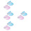 8Pièces Casquettes Plastique Décoratives Large Pour 7