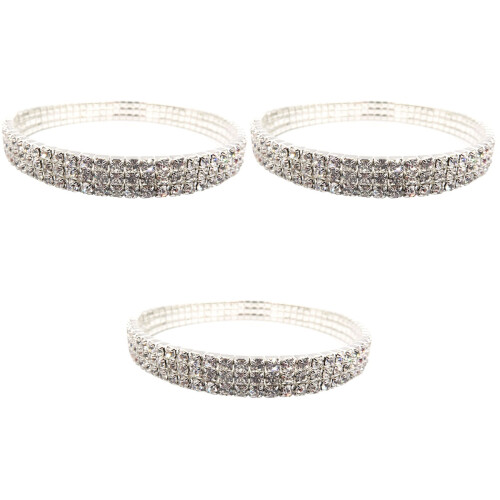 3Pièces Bracelets Déco Argenté Confortable Pour 2