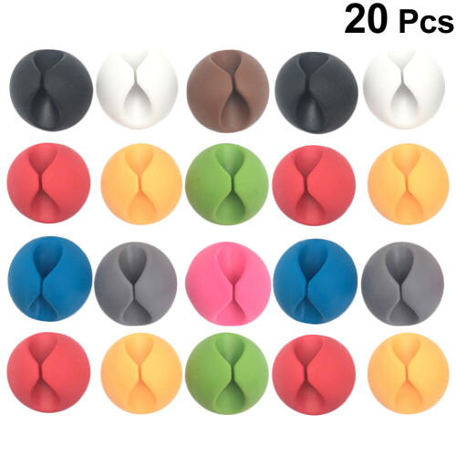 40Pièces Clips De Câbles Assortis Pour Organisation Durable Bureau 1