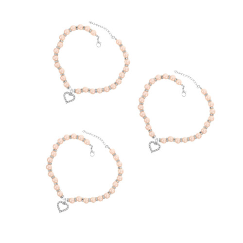 3Pièces Bijou Pour Animal En Perles Pour 2