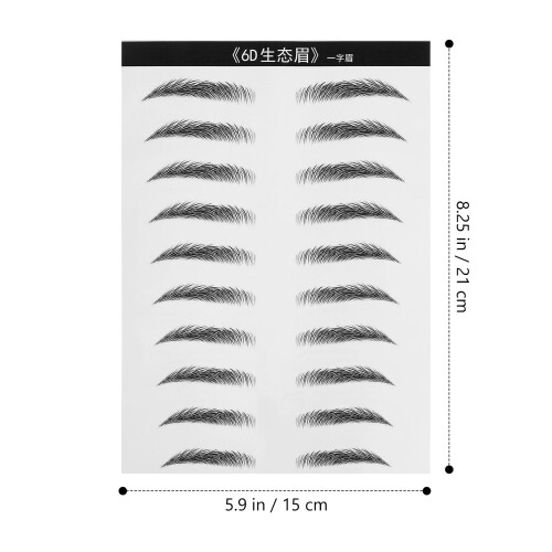 20Paires Autocollants Sourcils Simulés Qualité 1
