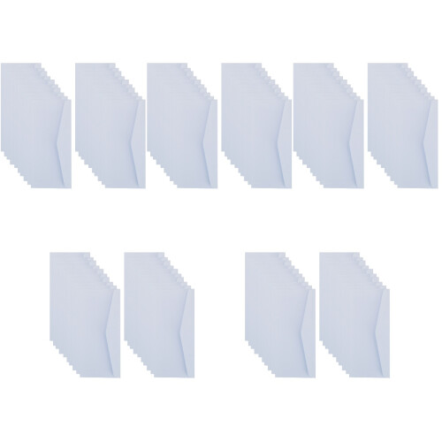 100Pièces Enveloppes Blancs Résistantes Pour Documents Et Cash 2