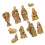 40Pièces Figurines De Résine Khaki Décor Maison Noël 3