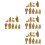 40Pièces Figurines De Résine Khaki Décor Maison Noël 8