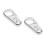 2Pièces Fixation Guidon Clip Durable Aluminium Argent 4