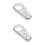 2Pièces Fixation Guidon Clip Durable Aluminium Argent 6