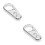 2Pièces Fixation Guidon Clip Durable Aluminium Argent 7