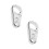 2Pièces Fixation Guidon Clip Durable Aluminium Argent 9