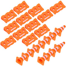 3Pièces Jouets Mini Cônes De Circulation En Plastique Durable