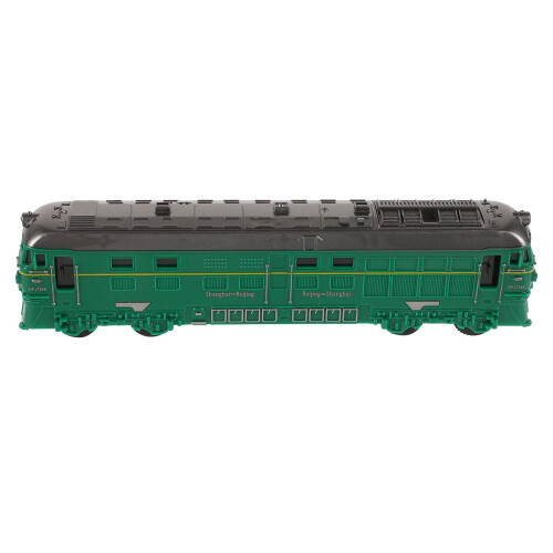 2Pièces Jouet Train Mini Inertie Vert ABS Décor Et Jeu Enfants