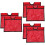 6Pièces Manchons Cônes De Rouge Pe PVC Multifonctionnels 8