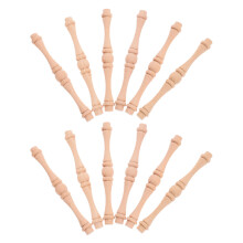 75St Ongeverfde Houtspindels Beige, Trapbalusters Voor Huisdecoratie
