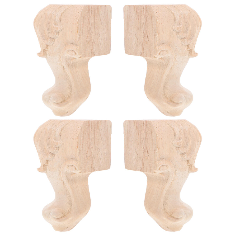 12Pcs Khaki Wooden Furniture Legs Foot Replacement For Cabinets 3652319711718