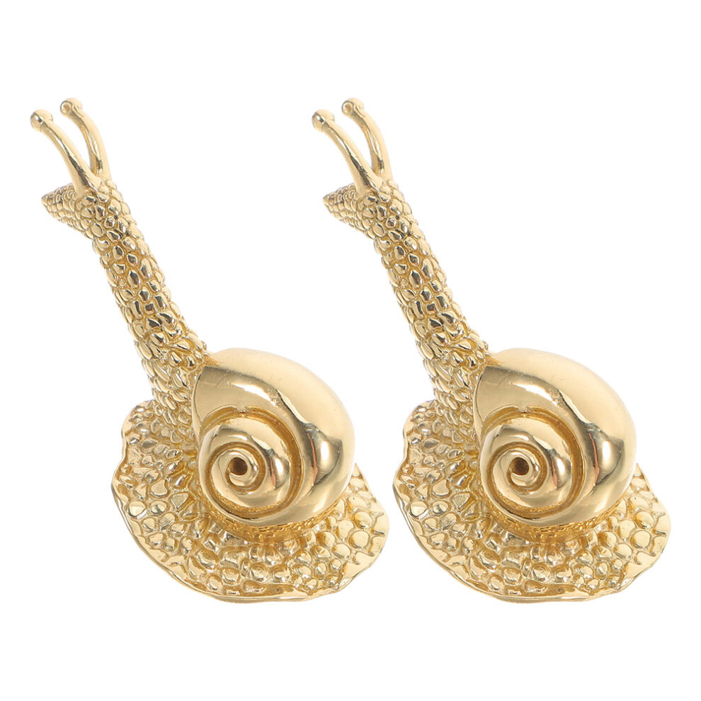 8Pcs Golden Vintage Brass Cabinet Knobs Snail Style Decorative Pulls 3653302065993