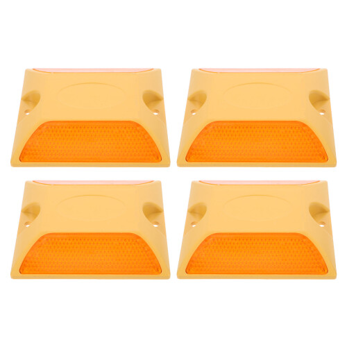 12Pcs Yellow Highway Deceleration Plates Reflective Road Buffer Blocks