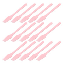 100Stk Rosa Kunststoff Gesichtsspatel Mini Für Make-Up Und Hautpflege