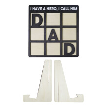 3Pcs Classic Black Wooden Picture Frames for Father's Day Desk Display