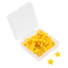 100Pcs Yellow Star Push Pins for Wall Home Office Classroom