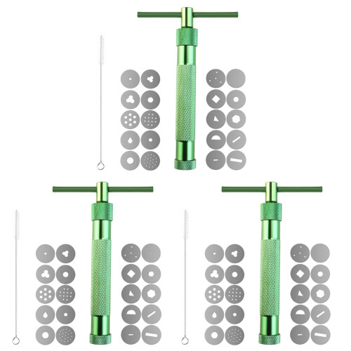 3Ensembles Kit Extrudeur Argile Vert 20 Disques Outil Sculpture 1