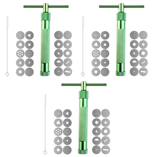 3Ensembles Kit Extrudeur Argile Vert 20 Disques Outil Sculpture 2