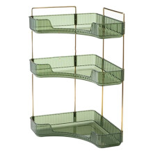 3-Tier Corner Bathroom Counter Organizer, Large Capacity Vanity Shelf for Cosmetics and Perfumes