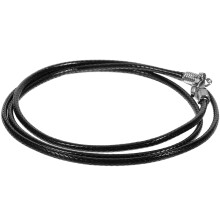 2Pcs Black Necklace Cord with Clasp Versatile Wax Cord for DIY Jewelry