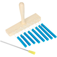 4Sets Blue Solid Aluminum Tube 8-Tone Percussion Instrument for Kids