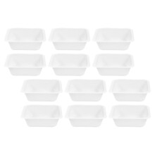 60Pcs Lightweight White Plastic Weighing Trays for Lab and Kitchen Use