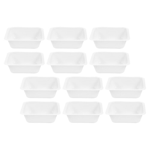60Pcs Lightweight White Plastic Weighing Trays for Lab and Kitchen Use