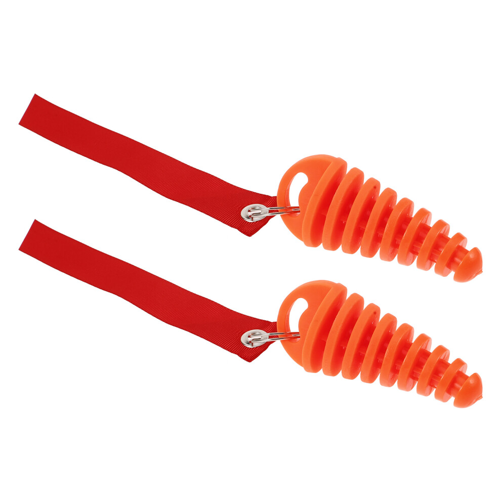8Pcs Durable Rubber Motorcycle Exhaust Tailpipe Stopper Plugs Orange 3653341295412