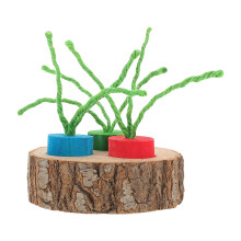 4Sets Wooden Small Animal Enrichment Toys Hamster Cage Accessories