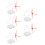 5Ensembles Support Figurines Plastique Rouge, Base Stable Pour Modèles 7