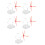5Ensembles Support Figurines Plastique Rouge, Base Stable Pour Modèles 9