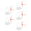 5Ensembles Support Figurines Plastique Rouge, Base Stable Pour Modèles 10