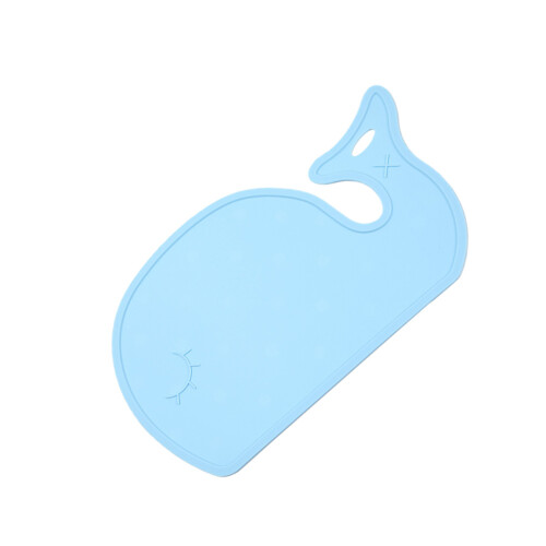 2Pcs Reusable Whale Silicone Placemat Portable Kids Dining Table Mat