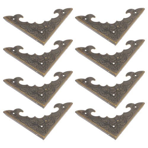 32Pcs Decorative Metal Corner Brackets Light Brown for Wood Boxes
