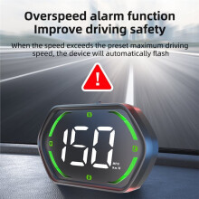 Universal GPS Speedometer,Car HUD Display with Large Screen & Speed Alarm Heads- Display for All Vehicles Warning