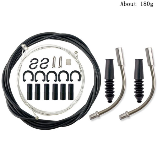 Black Universal Bike Shift Cable Housing Kit Includes Cable Cutters, Bike Shift Cable, Brake Cable 2